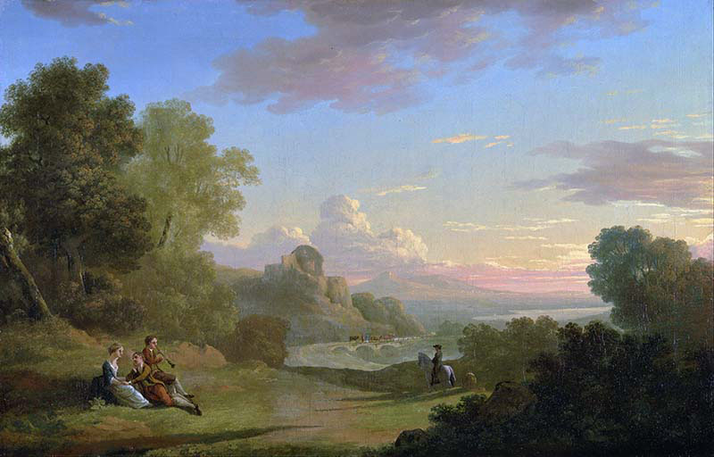 An Imaginary Landscape with a Traveller